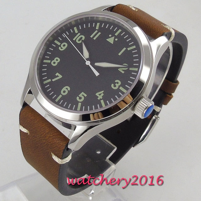 42mm Corgeut Sterile dial watch Sapphire Glass Military Men Automatic Luxury Brand Sport Design Automatic mechanical Mens Watch detail view