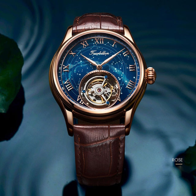 KOPECK 2019 Tourbillon Mens Watches Top Brand Luxury Men Mechanical Watch Original Real Tourbillon Hollow Movement 7006G detail view