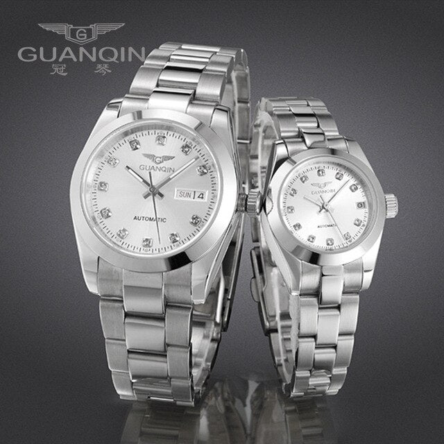 GUANQIN Luxury Lovers watches Original Top Brand Luxury Couple Watches WristWatch Fashion Waterproof Men and Women  Wristwatches