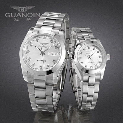 GUANQIN Luxury Lovers watches Original Top Brand Luxury Couple Watches WristWatch Fashion Waterproof Men and Women  Wristwatches