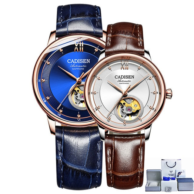 CADISEN men's watches top brand luxury automatic watch Couple mechanical Ladies for Lover Clock MIYOTA 90S5 Ultra-thin Watches detail view