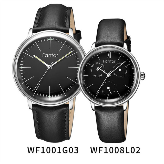 Fantor Top Brand Fashion Luxury Couple Watches Pair Quartz Chronograph Waterproof Watch for Lovers Man Woman Gift Set with Box detail view