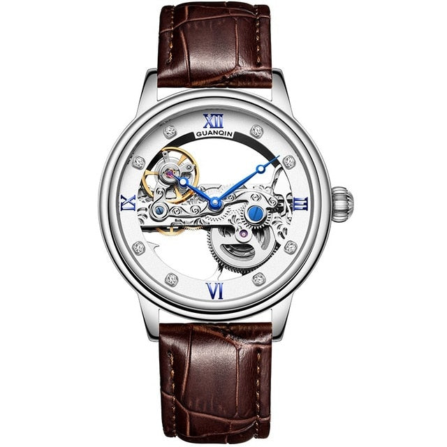 GUANQIN 2019 New Watch Men Top Luxury Brand Automatic Luminous Mens Clock Hollow Tourbillon Waterproof Mechanical montre hommeAA detail view