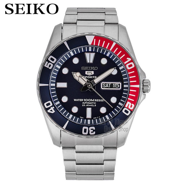 seiko watch men 5 automatic watch Luxury Brand Waterproof Sport Wrist Watch Date mens watches diving watch relogio masculin SNZF detail view